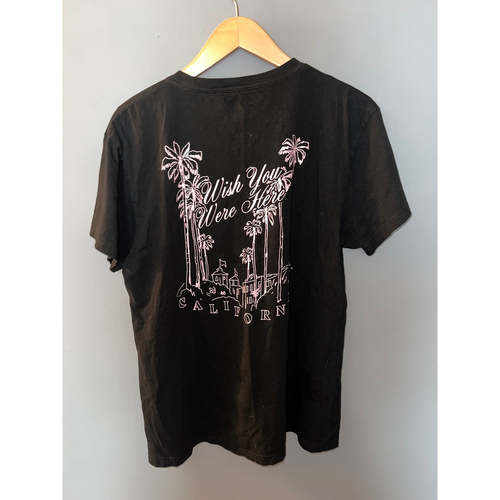 PINK Victorias Secret Wish‎ You Were Here California Graphic T-Shirt Black Small